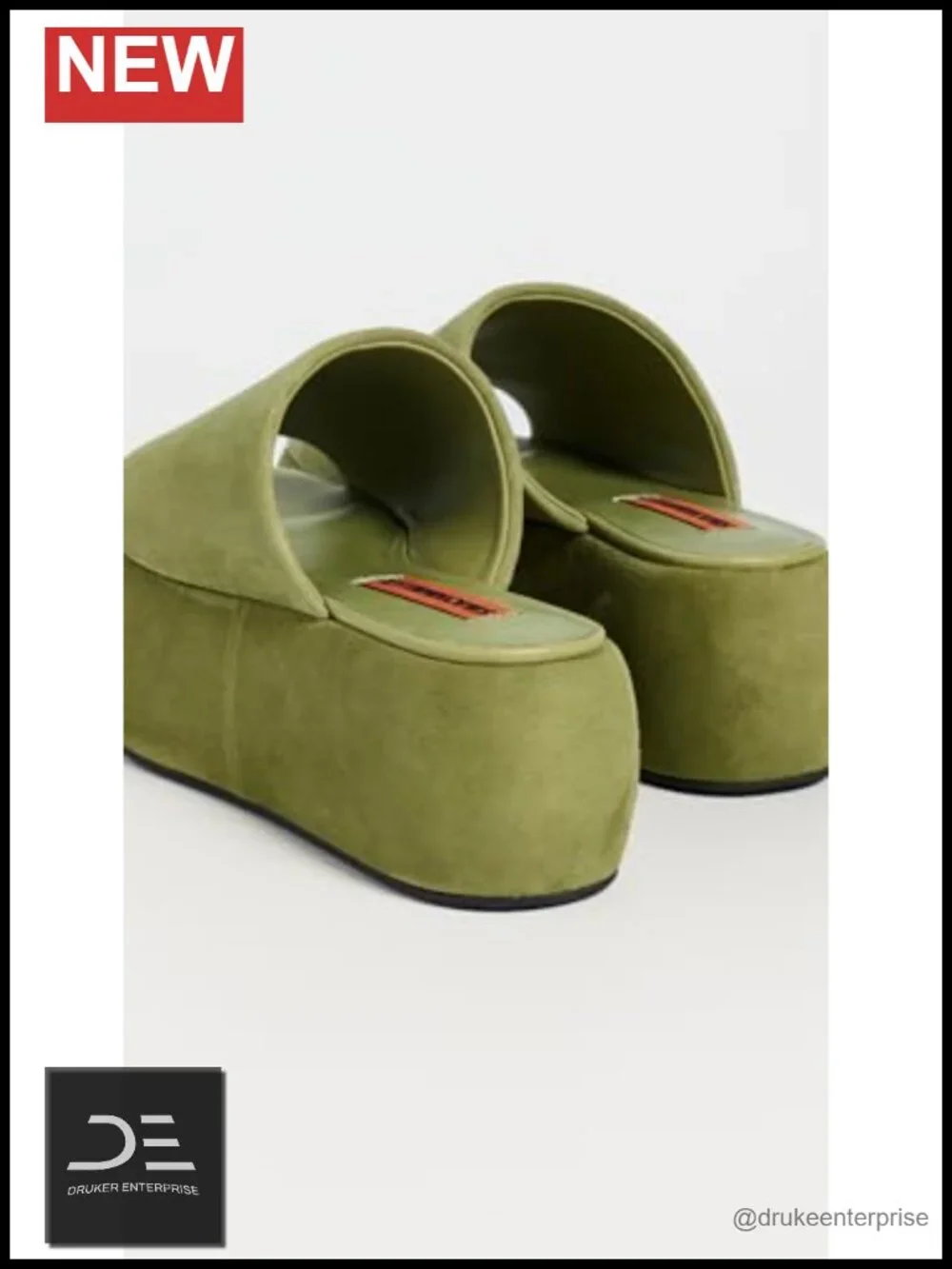 Suede Platform Slip-On Shoes 3in Heel Cushioned Leather Footbed